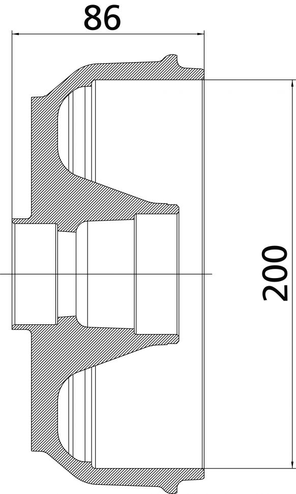 Mozzo del freno 200 - 21225-1B02 - Mozzo del freno
