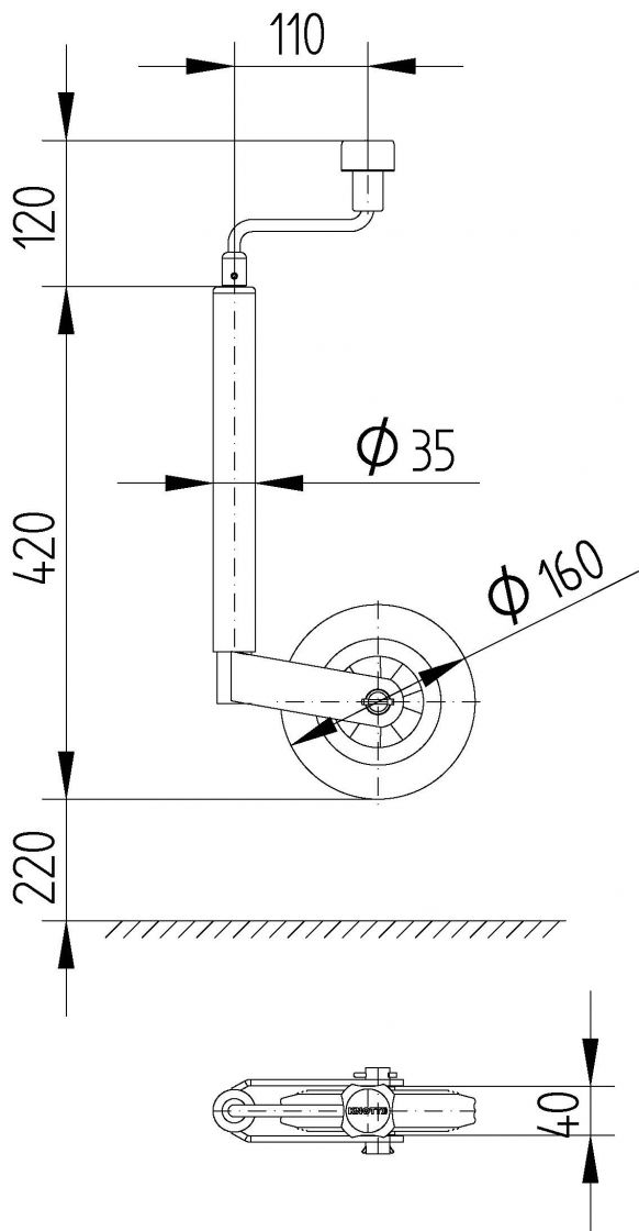 Ruota di supporto TK35 - 400255.001 - Ruote di supporto