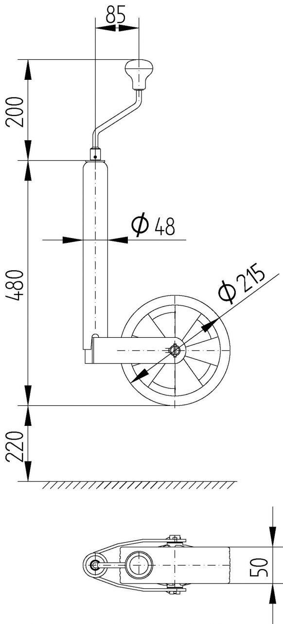 Ruota di supporto TK48 - 400271.001 - Ruote di supporto