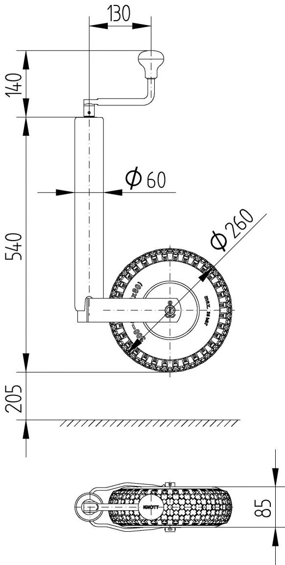 Ruota di supporto TK60 - 400286.001 - Ruote di supporto