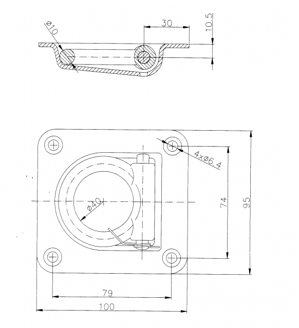 Vassoio di fissaggio con molla - 401706.002 - Ancoraggio di fissaggio