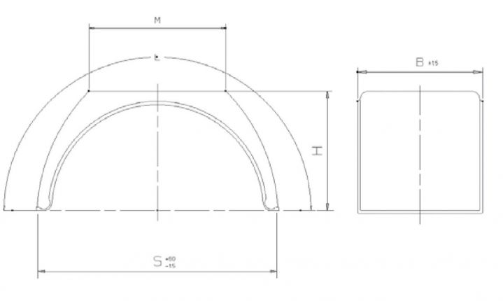 Parafango ruota posteriore