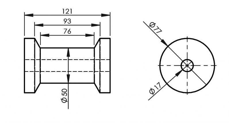 rullo di chiglia - 402809.002 - rimorchio per barche