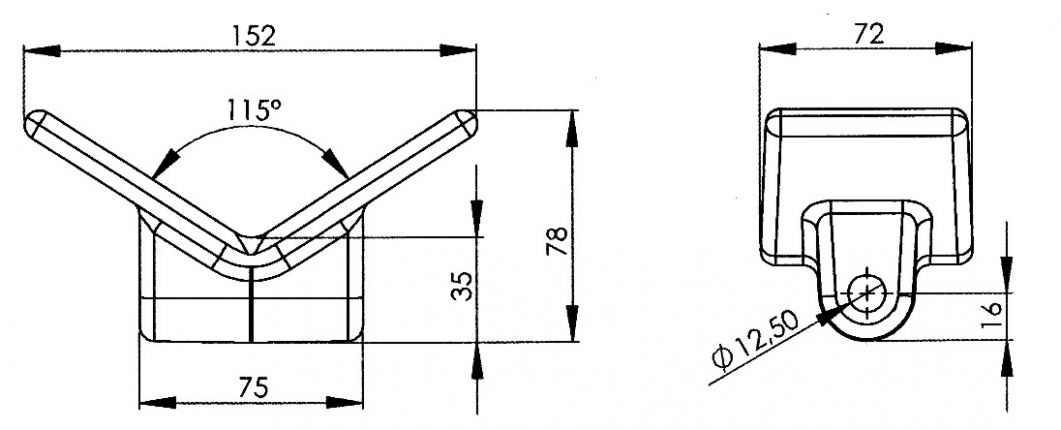 Supporto di prua - 402809.028 - Rimorchio per imbarcazioni