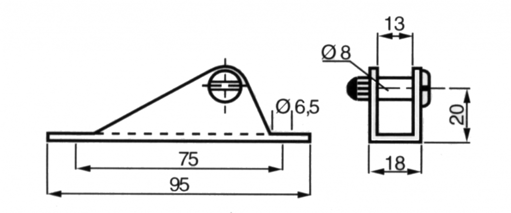 Staffa di collegamento - 402909.001 - Molle a gas Materiale di montaggio