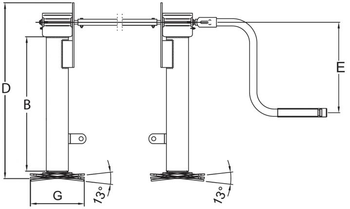 Dispositivo di supporto DG2800 - 403527.001 - Piedini di supporto