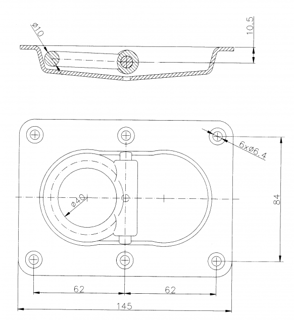 Vassoio di fissaggio senza molla - 404277.001 - Ancoraggio di fissaggio