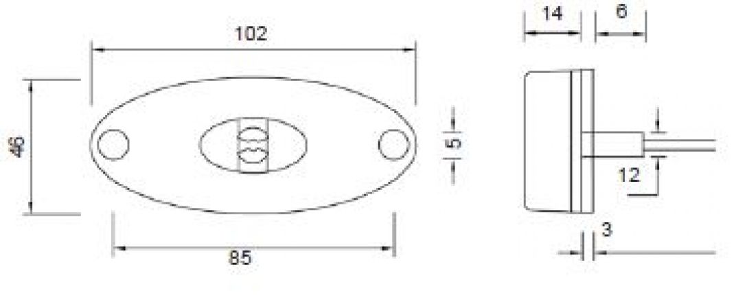 Flatpoint 2 LED 12V/24V - 404556.001 - Luci di posizione