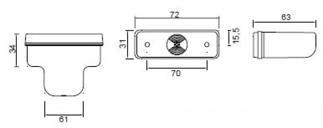 Flatpoint 1 LED - 404780.001 - Luci di segnalazione laterali
