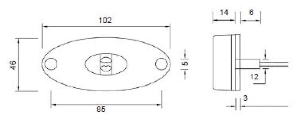 Flatpoint 2 LED - 405654.001 - Luci di segnalazione laterali