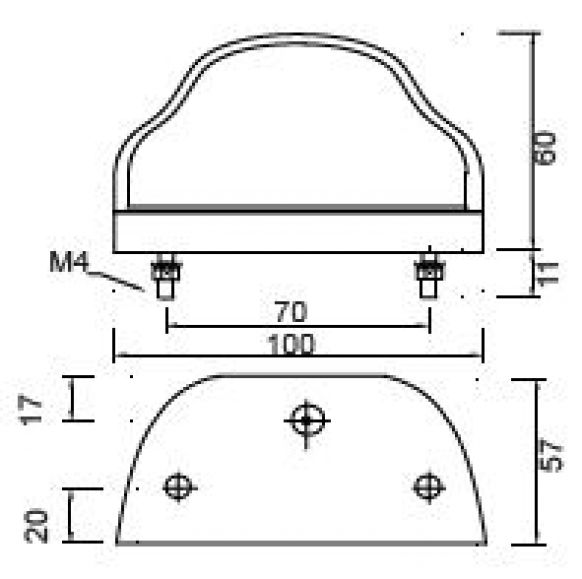 Regpoint LED 12V/24V - 406649.001 - Luci targa