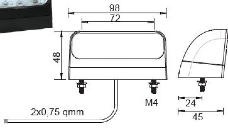 Regpoint 2 LED 12V/24V - 415797.001 - Luci targa