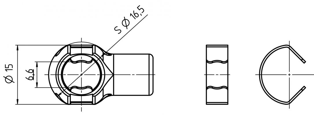 Presa a sfera - 416901.001 - Accessori per molle a gas