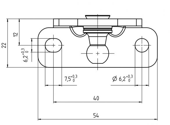 Piastra angolare - 416931.001 - Molle a gas Materiale di montaggio