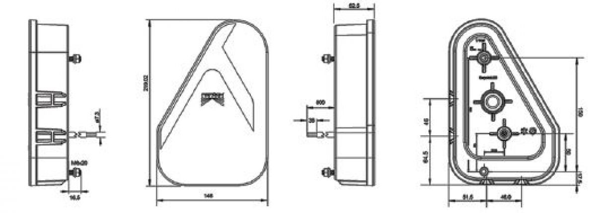 Earpoint LED 12V/24V - 417856.001 - luci posteriori combinate