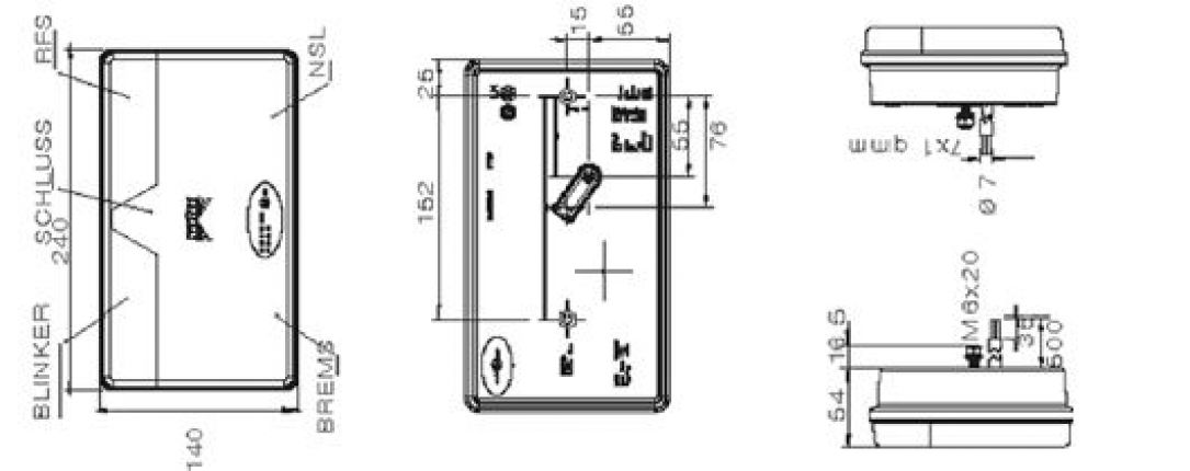Multi LED 2 / Versione High 12V/24V - 419202.001 - fanali posteriori combinati