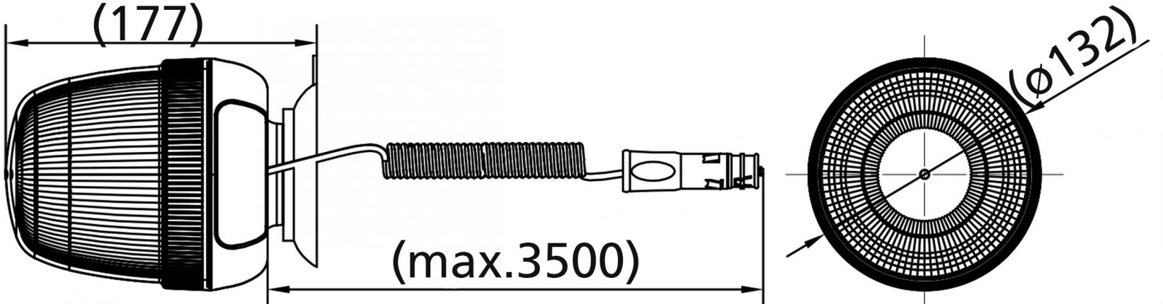 lampeggiante rotante LED high - 421453.001 - Lampeggiante rotante
