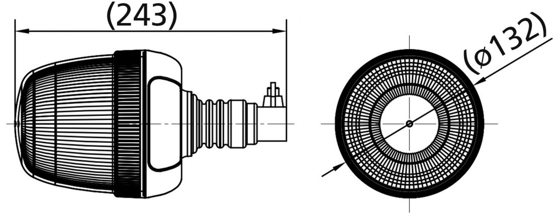 lampeggiante rotante alto - 421457.001 - Lampeggiante rotante