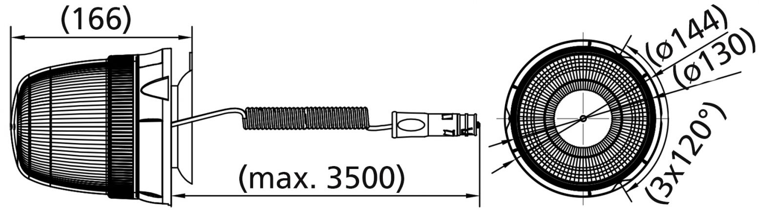 lampeggiante rotante alto - 421460.001 - Lampeggiante rotante