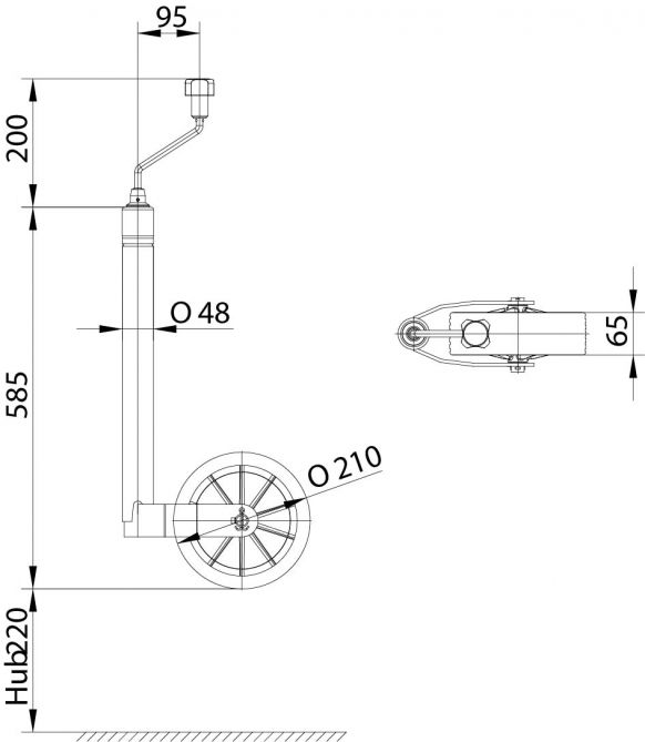 Ruota di supporto TK48 (E-Load)