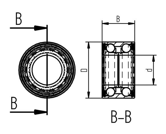 cuscinetto a sfere a contatto obliquo Ø72mm - 45887.11 - cuscinetto