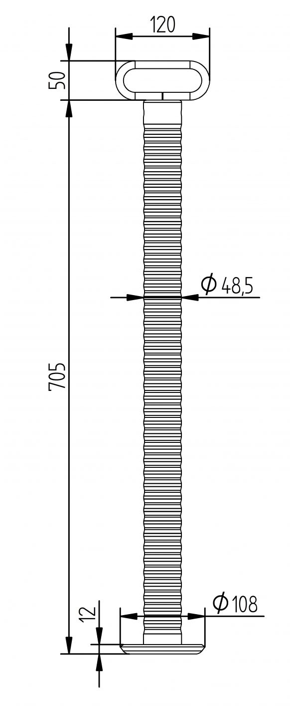 Supporto a caduta TL48 - 6D6585.001 - Piedini di supporto