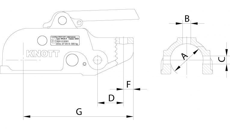 Gancio a sfera per il traino