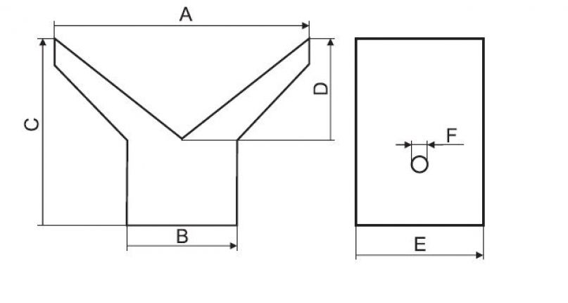 Supporti di prua - 6X1065.016 - Rimorchio per imbarcazioni