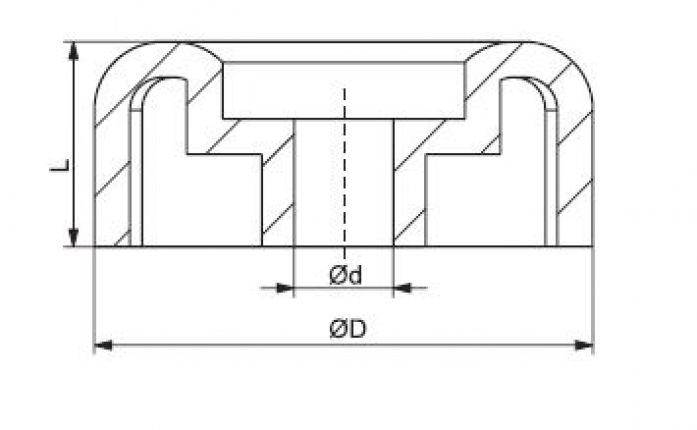 tappo terminale 4" - 6X1067.008 - rimorchio per imbarcazioni