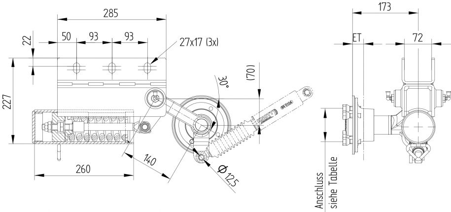Asse molle a spirale KLL4 - 725486.001 - Asse molle a spirale